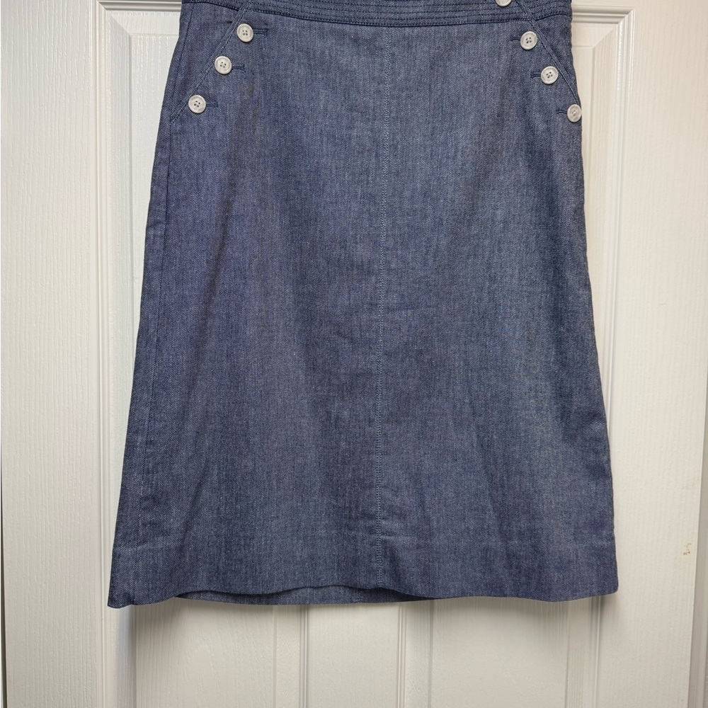 Blue A-Line Skirt for Work